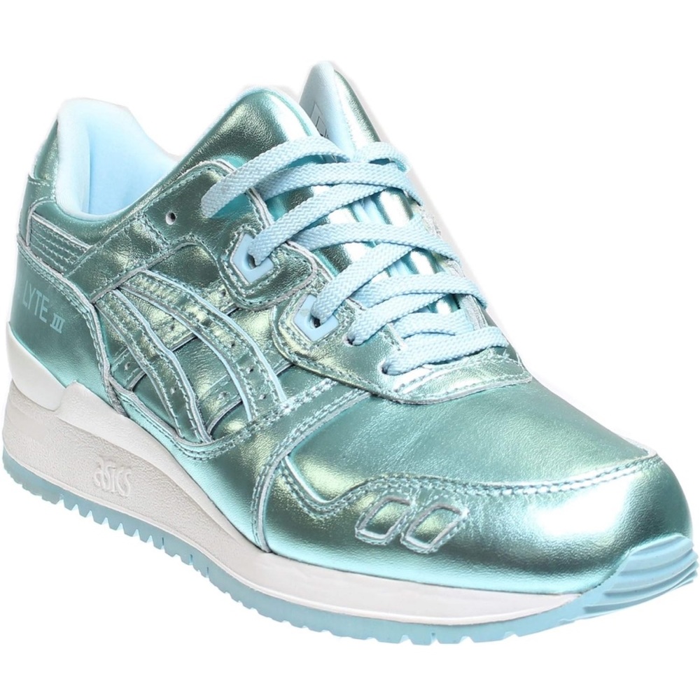 Women’s Gel Lyte lll Blue Metallic Leather Casual Sneakers